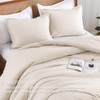 Andency Beige King Size Comforter Set, 3 Pieces Boho Bed