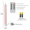 DRomance Pink Flameless Flickering Taper Candles Battery Operated with 10-Key