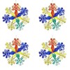 Widdle Wonderland Multi Colour Christmas 2 Tone Foil Ceiling Decorations