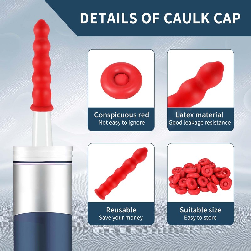 Zonon 150 Pieces Caulk Cap Caulk Saver Finishing Tool Tube