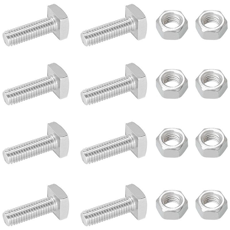 8 PCS Stainless Steel Square Head Bolts Screws (M6*20mm)