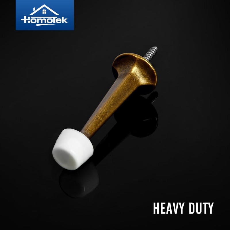 HOMOTEK 8 Pack Heavy Duty Solid Rigid Door Stop with