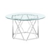 Steve Silver Escondido Round Tempered Glass Cocktail Table in Silver