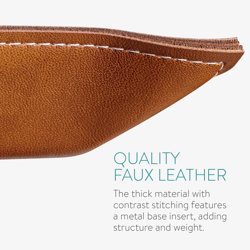 Navaris レザートレイ 2個セット 小物入れ トレー - ジュエリートレイ アクセサリー 鍵置き 卓上