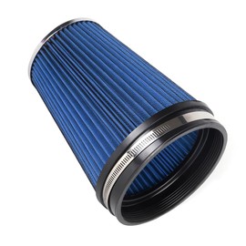 MUGE RACING 6" 152 mm High Flow Inlet Air Filter, Air Intake Cone Filter Replacement Performance Washable Clamp-On Dry, 8'' Tall(Blue)