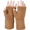 styleBREAKER 09010052 Women's Fingerless Knitted Gloves Plain with Waistband Warm