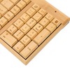 Bamboo Keyboard and Mouse, 2.4GHz Computer Devices with USB Receiver,