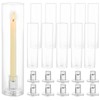 10 Sets Glass Hurricane Candle Holders - Crystal Clear Tape