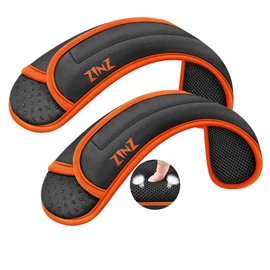 ZINZ 2-Pack Extra Thick Cushioned Universal Shoulder Pads for Bags, Luggage, Crossbody, Plus Long & Non-Slip & Breathable, Gray Orange