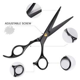 Carehabi Hairdressing Scissors Set 6.7 Inch Hair Cutting Scissors Hair Scissors with Hairdressing Cape for Women Men Children Hair Scissors for Family Hairdressing Salon