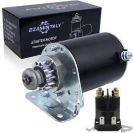 Ezamintaly Starter 14 Teeth & Relay Replacement for Briggs and Stratton 21R707 21R777 33M677 33M777 31P777 31C707 31R977 31S977 31A507 331777 21B807, for Husqvarna YTH18542 YTH2042, 593934 693551