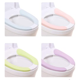 Bathroom Warmer Toilet Seat Cover Pads 4 Pack Washable and Reusable Cushion for Winter