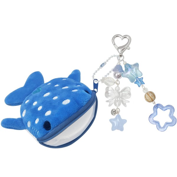 Cute Keychain Whale Shark Coin Purse Keychain Cute Plush Zipper