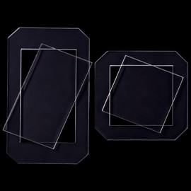 FINGERINSPIRE 2 Sets Quilting Template Clear Acrylic Sewing Template 5.39x2.87inch Rectangle and 2.87inch Square Quilting Rulers for DIY Quilting Sewing Crafts Square Rectangle Outlines Cutting