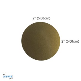 My Scratch Offs Gold 2" Round Scratch Off Stickers Labels 250 Roll for DIY Crafts Invitations Gender Reveals Pregnancy Announcements Business Promotions