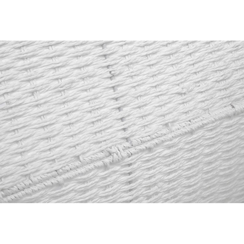 Arpan Paper Rope Storage Basket Box With Lid - White