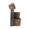 Vivastate Decorative 3-Tier Bucket Fountain for Tranquil Ambiance, Rustic Design