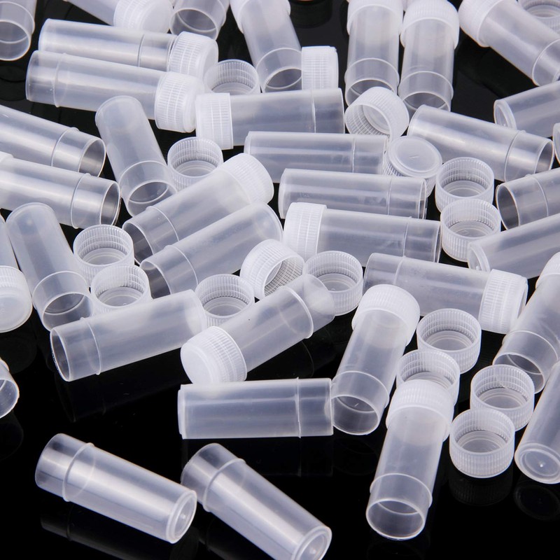100Pcs 5ML Small Pill Plastic Containers Empty Pill Bottles Sample