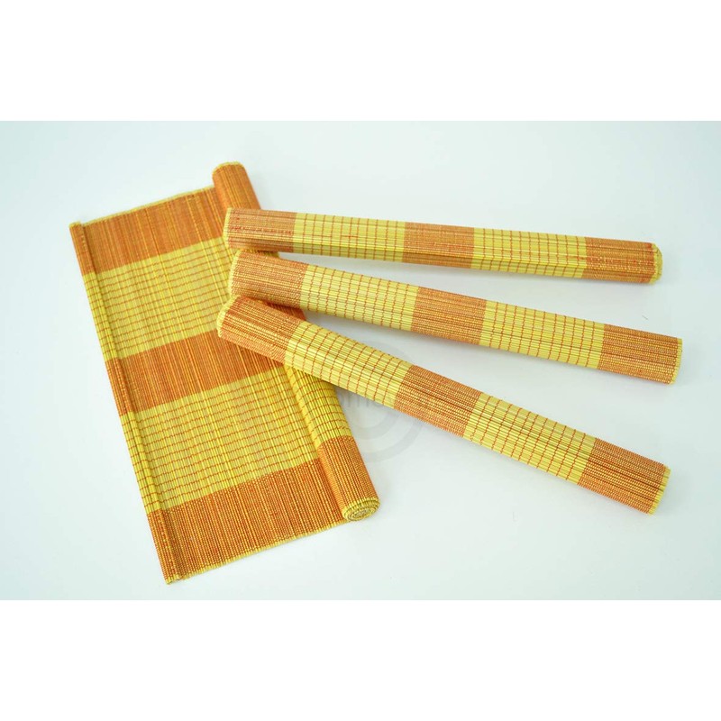 vnhomeware Bamboo Placemats Pack Of 6 Handmade Wooden Mats Eco