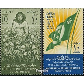 Egypt 350,390 (complete.issue.) unmounted mint/never hinged ** MNH 1951/52 Baumwollkongreß, kronprinz (Stamps for collectors) plants/mushrooms