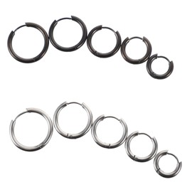 CHILDWEET Elegant Pack Women's Hoop Earrings Titanium Steel Circle Earrings for Women Fashion Jewelry