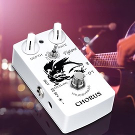 Chorus Guitar Pedal,Mini Electric Guitar Effects Pedal With True Bypass Footswitch,Single Type DC 9V Classic Analog Chorus Pedal Board,Clear Sound Effects Modulation Pedal,Chorus Effect