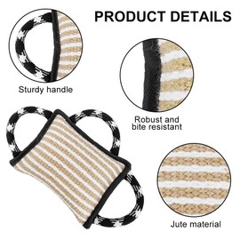 DONGKER Dog Bite Cushion, Dog Tow Toy with 3 Handles, Dog Bite Cushion Toy for Medium to Large Dogs Tug of War, Dogs, IPO, Protective Dog Training