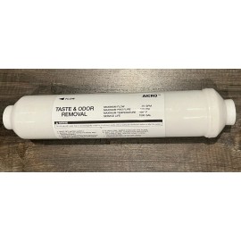 Commercial Water Distributing Aicro Inline Water Filter Cartridge Taste Odor Removal 1500 GAL 0.75 GPM 125 PSI
