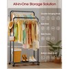 Sakugi Clothes Rack - Double Rods Clothing Rack with Mesh