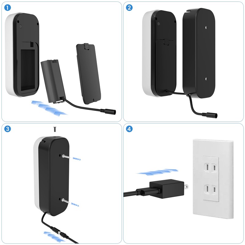 BJWW 26ft/8m Wired Power Adapter Kit for myQ Smart Garage