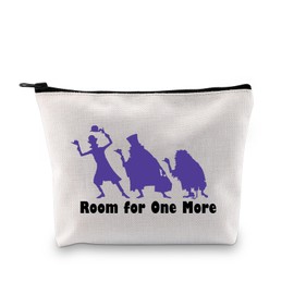 JXGZSO Funny Haunted House Gift Hitchhiking Ghosts Inspired Cosmetic Bag Room for One More Makeup Bag
