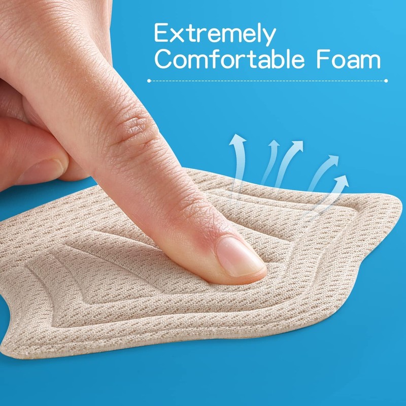 Heel Cushion Pads, Adhesive Back of Heel Grips Inserts for