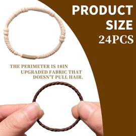 Pack of 24 Women's Boho Bracelets, Multifunctional Hair Bobbles for Women, Hair Scrunchies, Ponytail Holder, Suitable for Various Hairstyles, e.g. Ponytail for Women