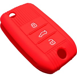 Genérico Funda Llave Silicon Compatible con MG 5 MG5 Espada 3 Botones (Rojo)