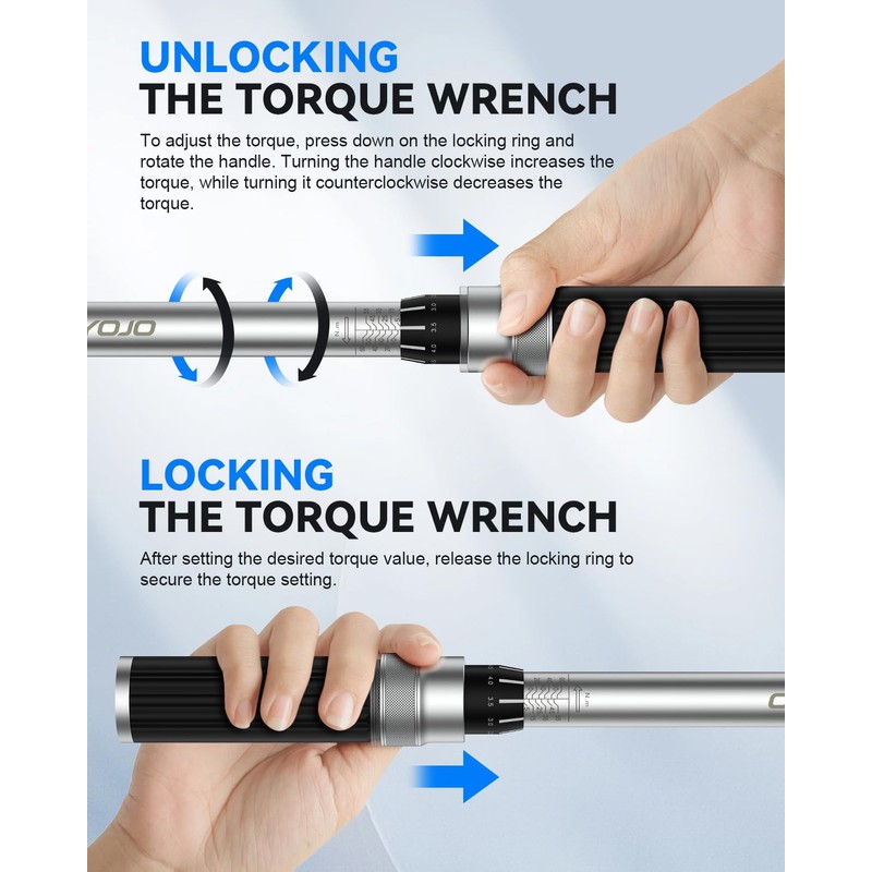 GOYOJO 5-60 Nm High Precision 3/8 Inch Torque Wrench, ±