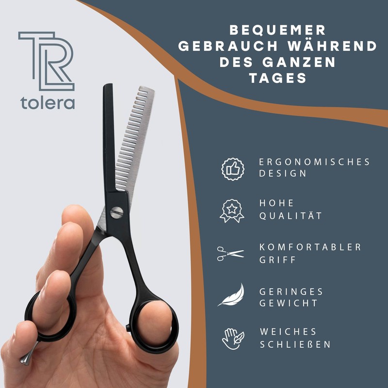 TOLERA Hairdressing Scissors Set Including Comb & Case | Hair