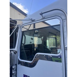 TORQUE Stainless Steel 4-Inch Drop Windows Chop Top Set for Kenworth T600, T660, T800, W900 Mirror Finish - Pair (TR3062)