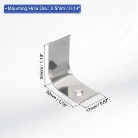 PATIKIL LED Strip Clips, 30pcs Stainless Steel Mounting Brackets Fixing Clip Clamp Support Holder with Screws for 30mmx30mm LED Strip or V Aluminum Channel