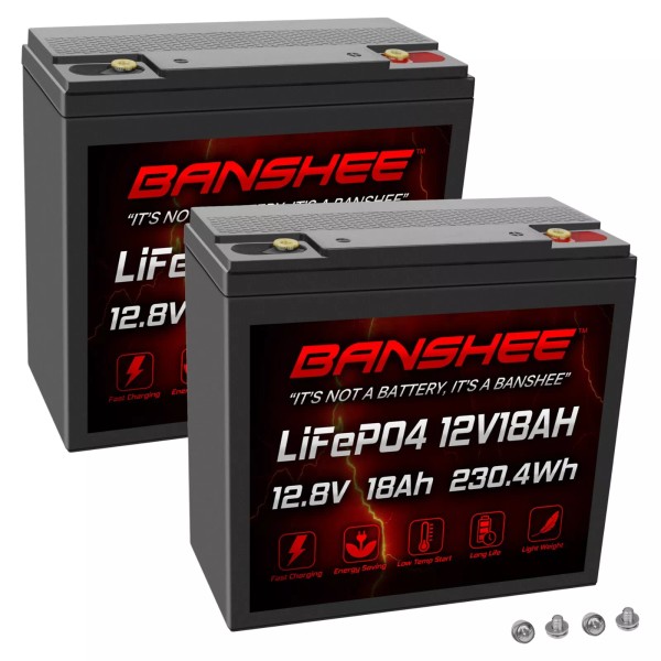 Banshee 12V 18AH Lithium Battery Replaces Solaris Electric Lawn Mower