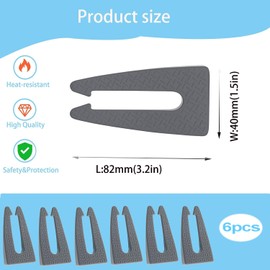 MEISO 6PCS Stove Knob Covers for Child Safety，Gas Stove Baby Proof Knobs Locks Stove Locks Child Safety Stove Knob Covers Gas Stove Knob Safety Covers Childproof Stove Knob Stove Proof Knob Oven (Grey)