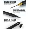 Nicpro Black Art Mechanical Pencil Set, 5PCS Metal Drafting Mechanical