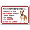 AdriLeo Warning Dog Guard Dog Sign with German Text "Vorsicht
