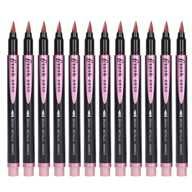 12pcs Soft Head Marker Pen DIY Dry Fast Acrylic Paint