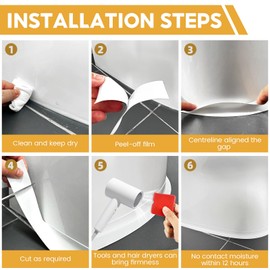 Caulk Tape, Caulking Tape, 2 Rolls Toilet Caulk Sealing Strip, Bathtub Caulking Sealant Tape for Kitchen, Bathroom, Countertop, Sink, Floor Wall Edge Protector with Sealing Tool (1.5" x 10.5Ft)