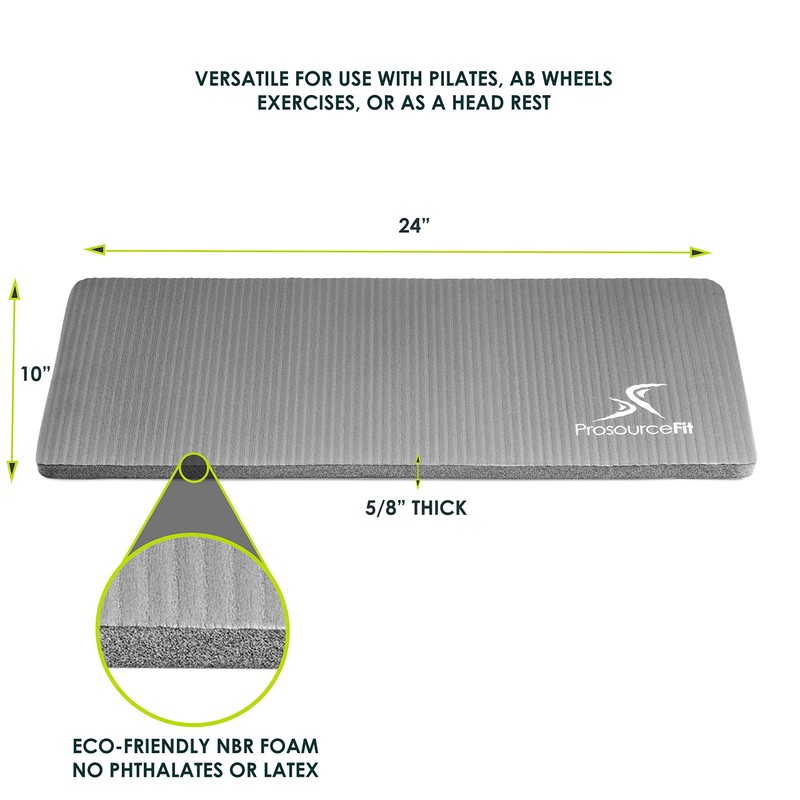 ProsourceFit Yoga Knee Pad Cushion - Grey , 5/8"/15mm