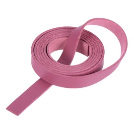 sourcing map Leather Straps Strip Belt 1.2cm(0.5" Width) 100cm(40" Length) Leather Strips String Dark Pink for DIY Craft, Jewelry, Key Chains
