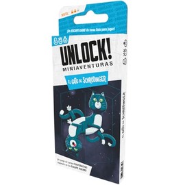 Space Cowboys Unlock! Mini Adventure Schrödinger Cat Escape Room Card Game from 10 Years 1 to 6 Players 30-45 Minutes per Game Spanish