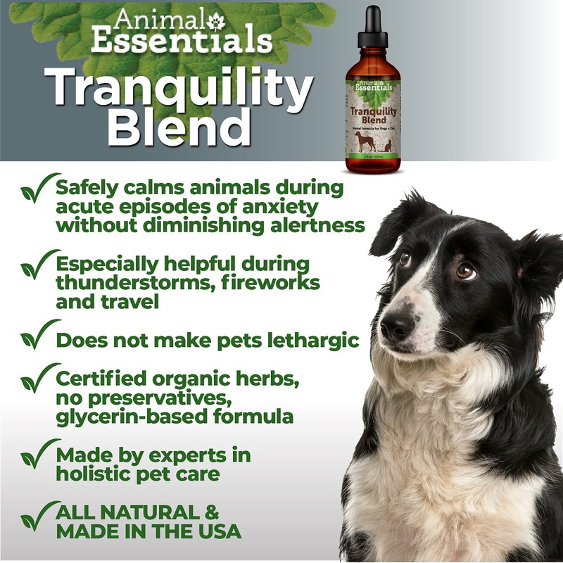 Animal Essentials Tranquility Blend Herbal Formula for Dogs & Cats,