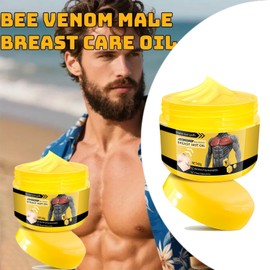 2PCS Bee Venom Gynecomastia Oil, Bee Venom Gynecomastia Cream, 2025 New Chest Muscles Bee Venom Oil,Strengthen The Chest Muscles 50G*2