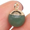 LHJ 6 Pcs natural stone pendants ball shape random agate